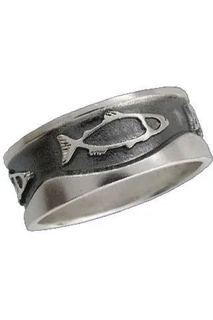 AuBor De zalm. Zilveren ring 23mm