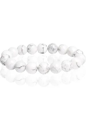 Memphis Natuursteen Armband 10mm - White Turquoise