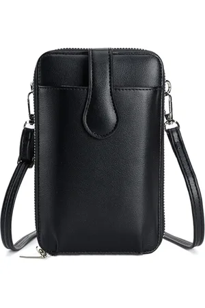 Merkloos Telefoontas Yara - PU-leer - portemonnee - verstelbare schouderband - schoudertas - crossbody tas - ook geschikt voor grotere telefoons
