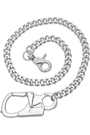 Merkloos Karabijnclip sleutelhangerset - dubbelslot design - wolfraampunt - herenjeansketting - portemonneeketting - rugzakketting - wandel- en campingaccessoires - QK-zilver 1
