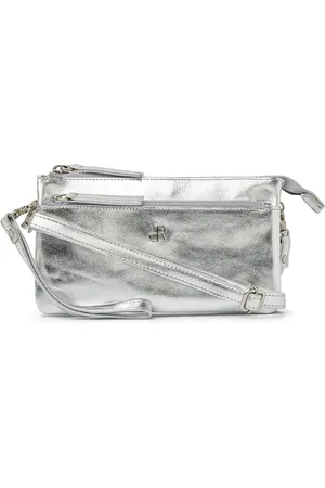 dR Amsterdam Schoudertas-Clutch | Dames schoudertas | Clutch dames | Crossbody tas dames | Assorted Leather - 743731 Silver