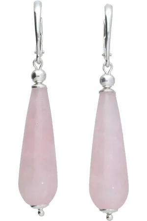 Bela Donaco Oorbellen Classic – Rozenkwarts – Sterling Zilver