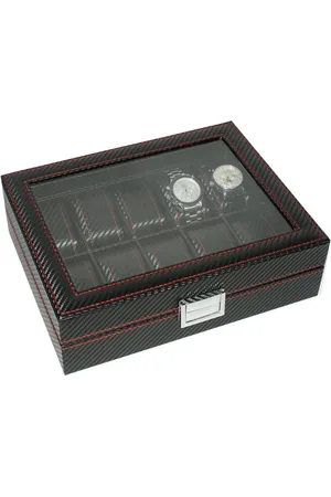 Merkloos Koolstofvezel Guarda 12 horloges - Luxe Vitrine Box