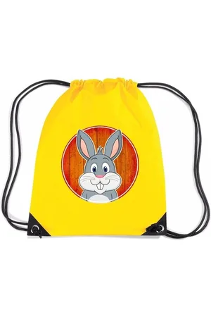 Bellatio Decorations Konijnen rijgkoord rugtas / gymtas - - 11 liter - voor kinderen