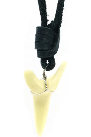 IBIZA MEN MENS JEWELLERY Jongens ketting leer veter haaientand - IbizaMen KIDS