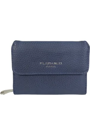 Flora & CO Flora&co - Paris - portemonnee - dames beugelportemonnee - 10 pasjes - donkerblauw - broekzakformaat