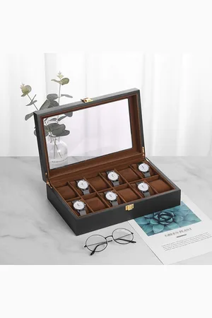Merkloos Horlogebox - horlogekussen, horlogekast \ horloge doos 21.3D x 31W x 9.2H centimetres