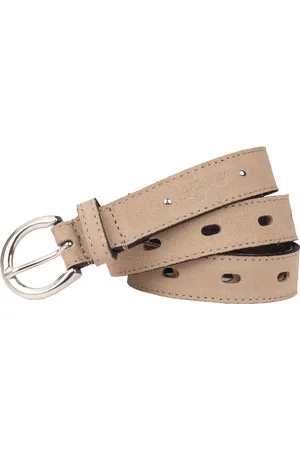 LEGEND Dames - Leren Riem - Beige - 75 cm