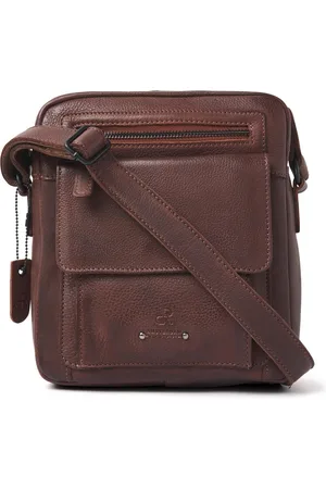 dR Amsterdam Schoudertas Mannen | Schoudertas man | Leren schoudertas man | Tampa - 933664 Brown