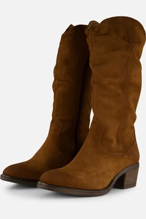 Aqa Hoge laarzen cognac Suede - Dames