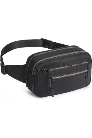 Merkloos Heuptas voor dames en heren, sportmode, heuptas, kleine schoudertas, canvas, crossbody tas met verstelbare riem, - , borstzak