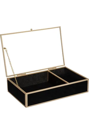 ATMOSPHERA Sieradendoos glas met velvet - 187742 - Klaar voor gebruik