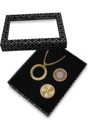 Silventi 989900105 - Gift Set - Edelstalen Collier met Hanger - Munten Houder - Munten - 60 + 5 cm/ 25 mm