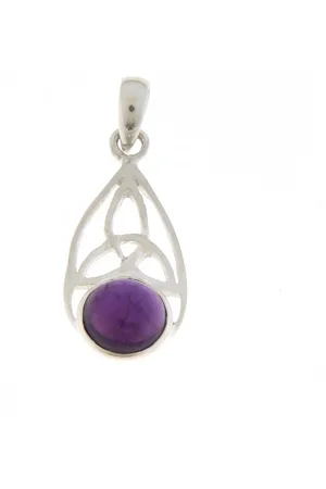 SilverGems Zilveren hanger met Amethist edelsteen