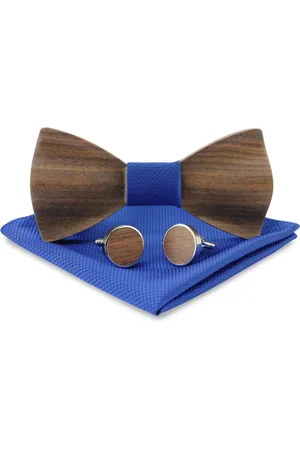 We Love Ties Giftsets - Houten strik giftset Trendy kobaltblauw