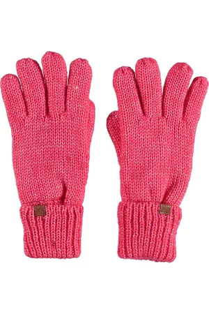 sarlini | Meisjes Gebreide handschoenen | Metallic Look Pink