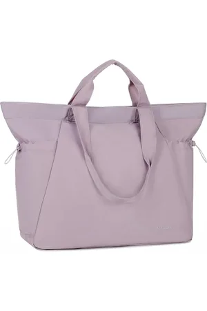 Merkloos Tote Bag met ritssluiting, handtas voor dames, grote schoudertas voor sportschool, werk, reizen, school, mauve