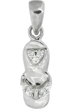 Blinx Jewels Zilveren Hanger Pantoffel Sandaal Steentjes Zirkonia