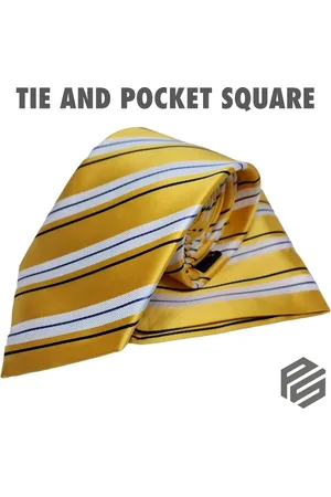 Merkloos Mens Tie and Pocket Square set High Quality shine