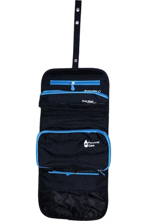 Leonardo 3 in 1 - Opvouwbare reistoilettas - Zwart / Blauw