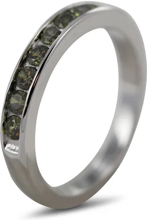 Silventi 9SIL-22107 Zilveren Ring met Zirkonia - Dames - 9 Zirkonia Steentjes - 3 mm -