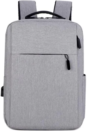 Merkloos Zakelijke laptoprugzak waterdicht multifunctionele reisrugzak anti-diefstal USB - grijs