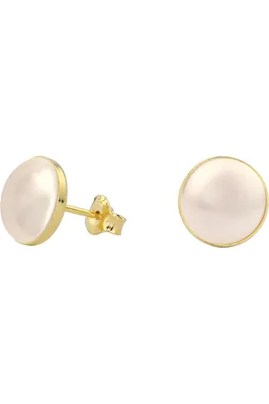ARLIZI 0989 Pareloorbellen - Dames - Verguld - 10 mm - Crème