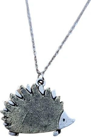Sparkolia Egel Ketting - witbuikegel - brons-zilver