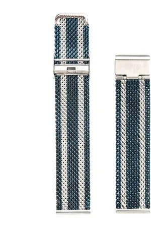 Merkloos Tweekleurig Milanese Mesh Horlogebandje Geweven Roestvrij Staal + opening tool - / Staal 20mm