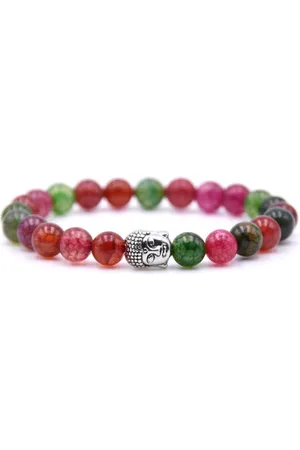 Rhylane Mala Armband Van Natuursteen - Stenen & Groen – Buddha / Boedha – 20 cm - ®