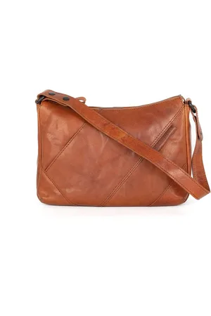 Spikes&Sparrow Leren Schoudertas / Crossbodytas - Zoey - Cognac