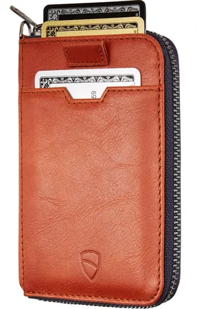 Vaultskin Notting Hill - slim leather RFID blocking zipper wallet - unisex