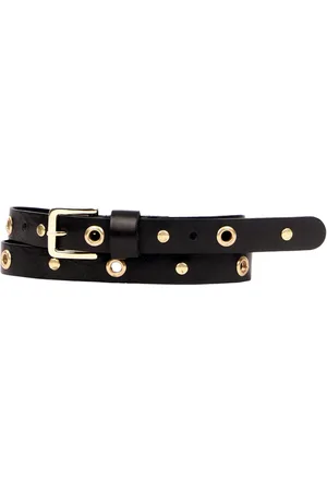Petrol Industries Riem Meisjes - Broekriem - Verstelbaar - Leer - Goud - 85 cm - S