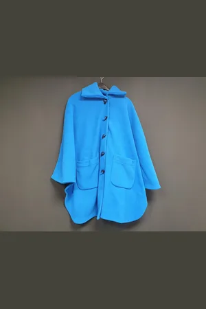Merkloos Rolstoel Poncho Fleece / Scootmobiel Poncho Fleece Aqua Blauw