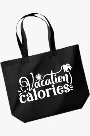 Merkloos Strandtas - Vacation Calories