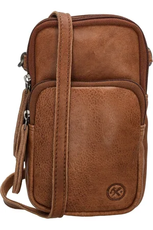 Hide & Stitches Paint Rock Crossbody Telefoontasje - 100% Leder - - 100% Leer