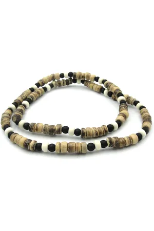 No Evil ?? Kralenketting kokos /zwart 45 cm