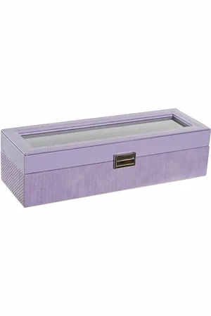 Dkd Home Decor Doos-Juwelenkistje Polyurethaan Lila (33 x 11 x 9 cm)