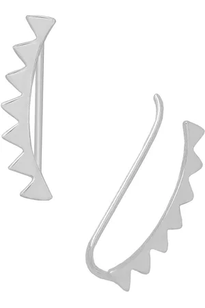EAR IT UP Oorklimmers - Ear climbers - Earclimbers - Ear crawlers - Flag - 925 sterling zilver - 18 x 4 mm - 1 paar
