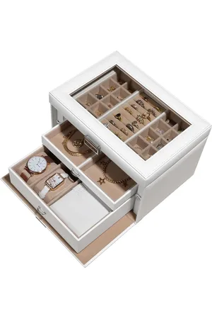 Merkloos White Jewellery Box - JBC002