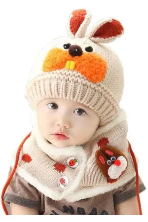 Merkloos Baby muts - baby muts en sjaal - baby muts