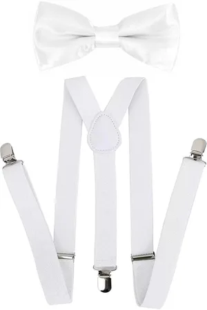 Fako Fashion Bretels Met Vlinderstrik - Volwassen - Dames - Heren - Vlinderdas - Strik - Effen - 100cm