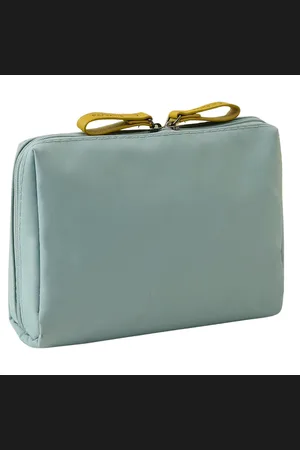 Ainy Make Up Tasje pastel groen - compacte organizer 18x14x6cm voor cosmetica en skincare - waterbestendig tas - toilettas dames voor make-up, sieraden en meer. De luxe beautycase voor tafel bureau of onderweg | Moederdag cadeau