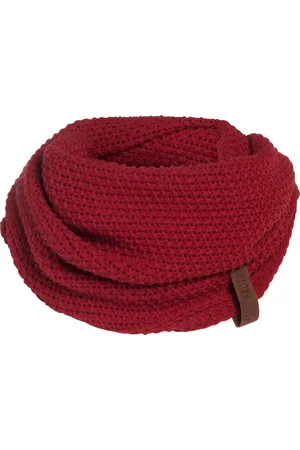 Knit Factory Coco Gebreide Colsjaal - Ronde Sjaal - Nekwarmer - Wollen Sjaal - Rode Colsjaal - Dames sjaal - Heren sjaal - Unisex - - One Size