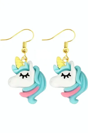 Akyol Unicorn oorbellen- regenboog - eenhoorn oorhangers -Cadeau - sieraad - unicorn - dieren oorbellen - dieren - eenhoorn - Sieraad - oorbel - oorhangers boerderij – cadeau-carnaval - gift