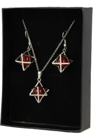 Ruben Robijn Carneool Merkabah sieraden set