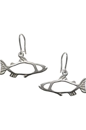 AuBor Oorbellen, hang, Kleine zilveren zalm