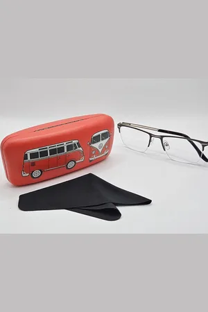 Puckator Harde brillenkoker met microvezeldoekje / Volkswagen Kampeerbus / Where the adventure begins / rood / rode bus / leuke cadeau / brillenetui / doos / brillenaccessoire voor kinderen en volwassenen / brillendoos dames heren kind / Aland optie