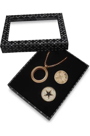 Silventi Lockits Gift Set 989900073 Stalen Hanger met Ketting - Ster & Geluk Munt - Roségoudkleurig