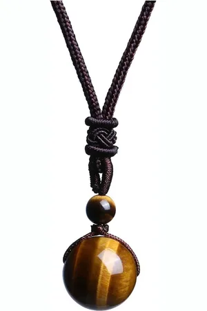 WiseGoods Luxe Tijgeroog Ketting - Edelsteen Kettingen - Edelstenen Sieraden - Natuursteen Sieraad - Energie - Dames / Heren